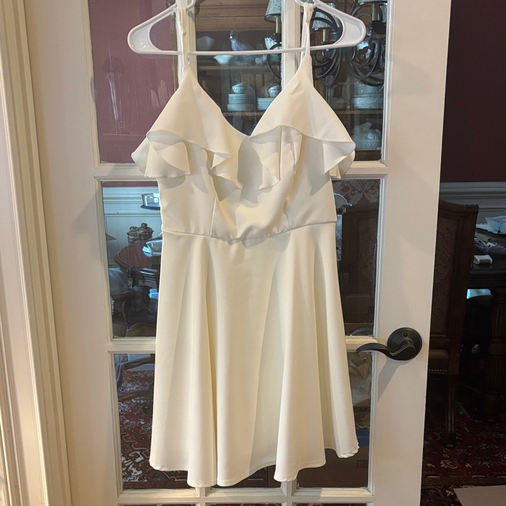 Altar'd State White Ruffle Dress